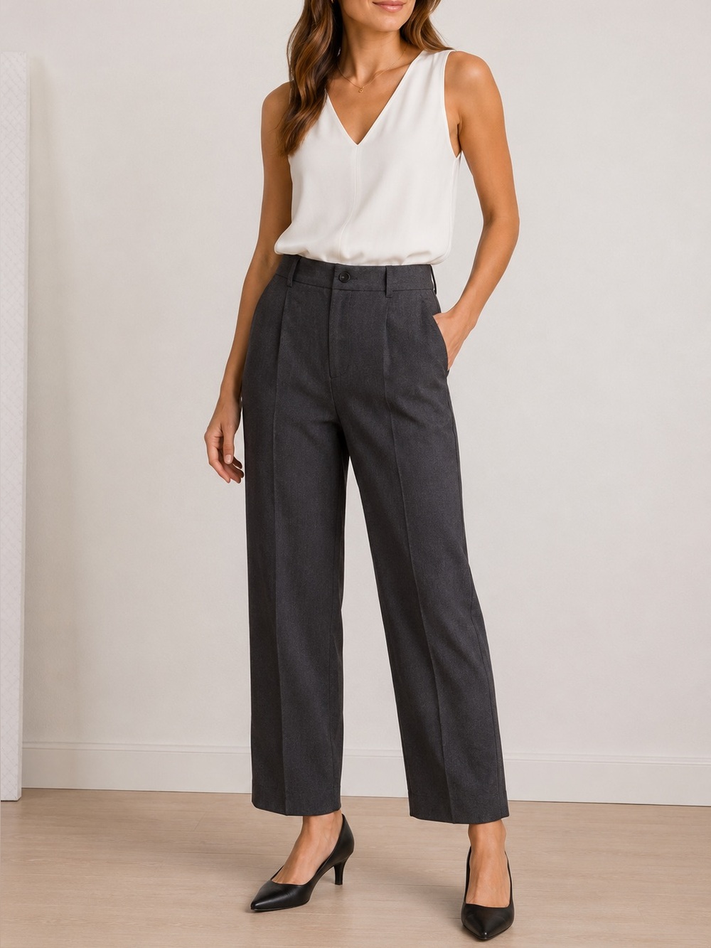 Croft & Barrow pleated, high-waisted dress trousers